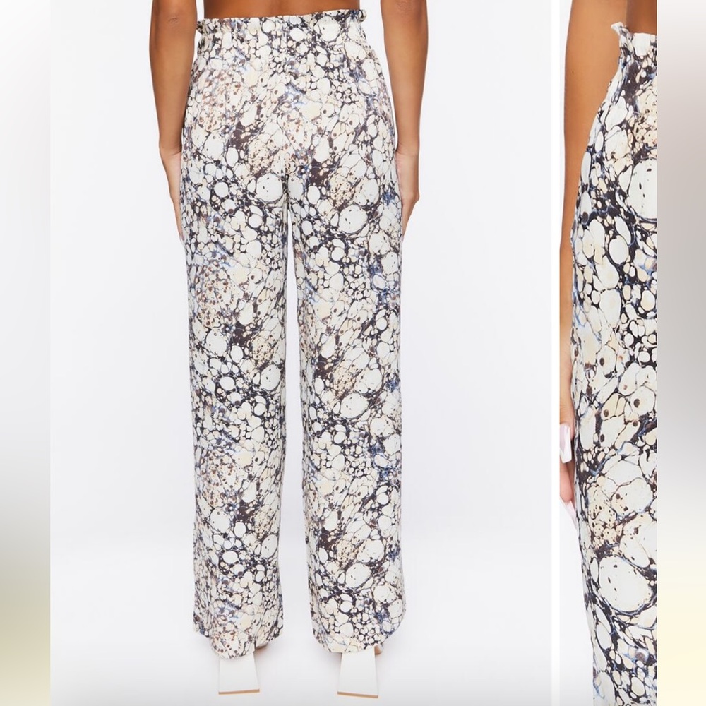 Abstract Print Paperbag pants - Picture 3 of 5